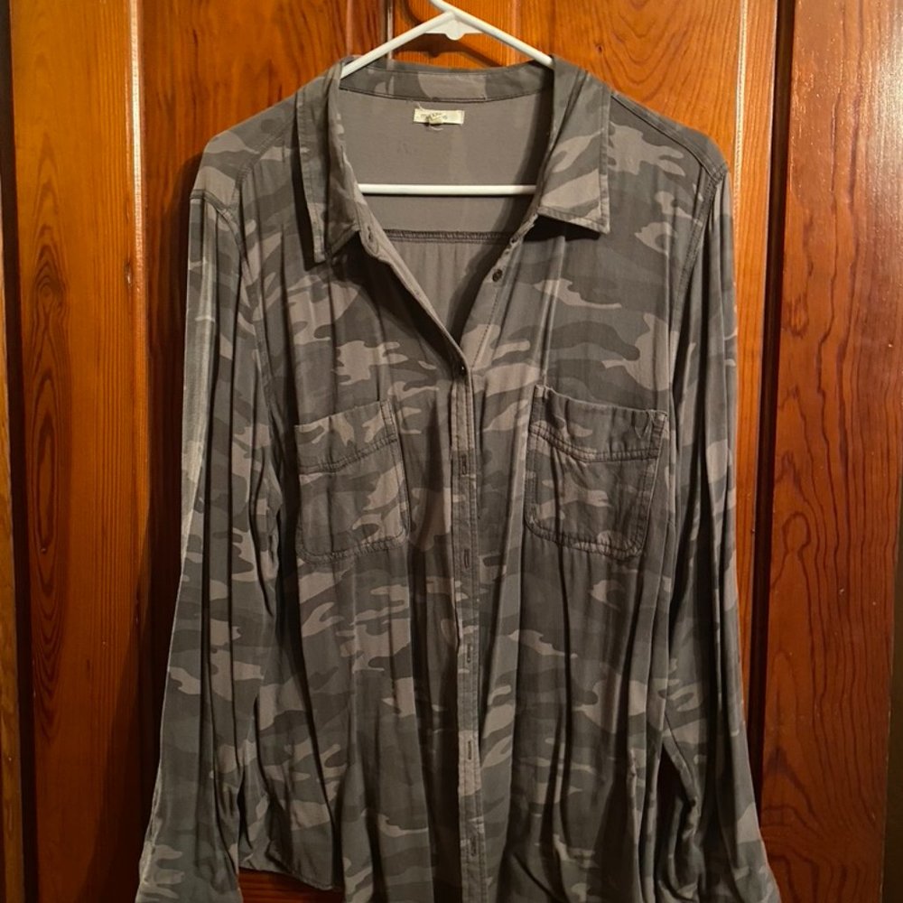 Maurices Camo Button-Up